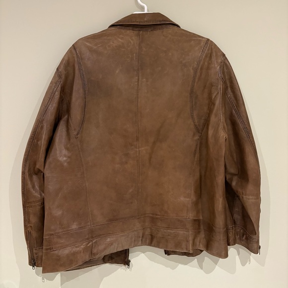 Danier Brown Leather Jacket 2XL - Picture 2 of 12